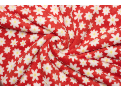 Coral fleece Soft - Květinový vzor