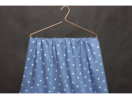 Riflovina | Denim šatová směsová - Puntíkový vzor