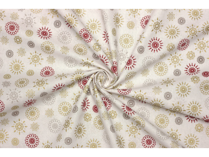 Bavlněné plátno - Vánoční vločky