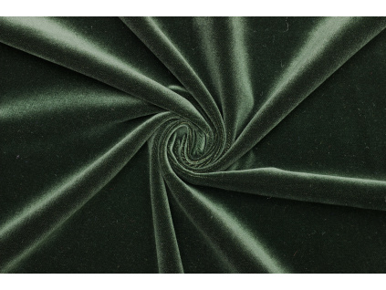 Samet bavlněný - Tmavě lahvově zelená 2. Jakost