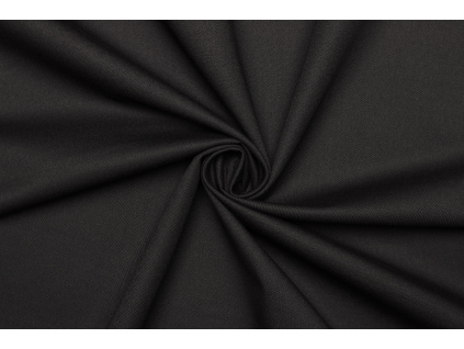 Kostýmový kepr bavlněný elastický - Černá