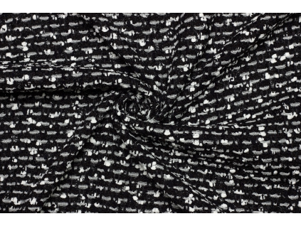 Kostýmová látka buklé - Pepř a sůl