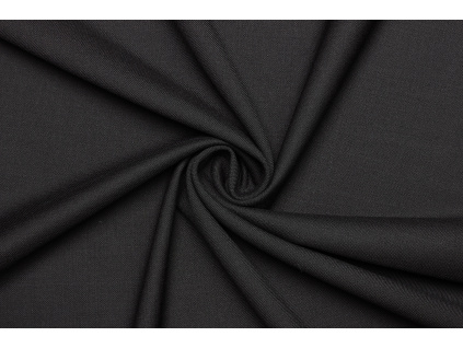 Kostýmová elastická směsová vlna - Černá