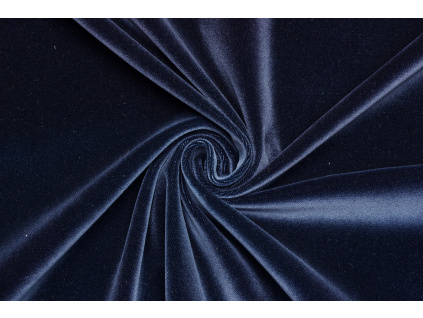 Samet bavlněný - Tmavě modrý 2. Jakost kus 1,5 m