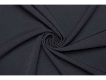 Elastická kostýmová látka v keprové vazbě - Tmavě modrá
