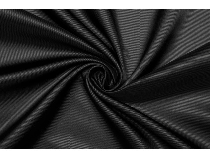 Podšívka acetátová v keprové vazbě - Černá