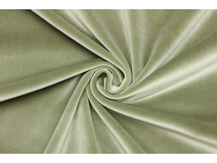 Samet bavlněný - Pastelově zelená 2. Jakost