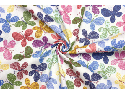 Bavlněné plátno - Motýli