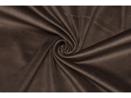 Bavlněný manšestr - Tmavě hnědá 2. Jakost