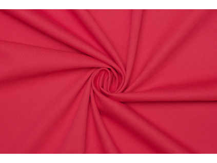 Kostýmový kepr (twill) směsový elastický - Červená