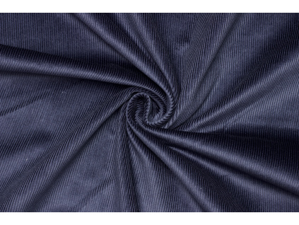Bavlněný manšestr - Tmavě modrá 2. Jakost