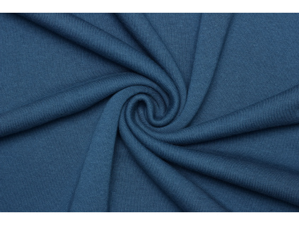 Teplákovina počesaná - Petrol modrá 190 cm šíře