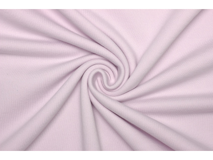 French terry teplákovina bavlněná - Světle růžovo fialová 190 cm šíře