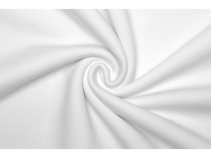 Teplákovina počesaná - Bílá 185 cm šíře