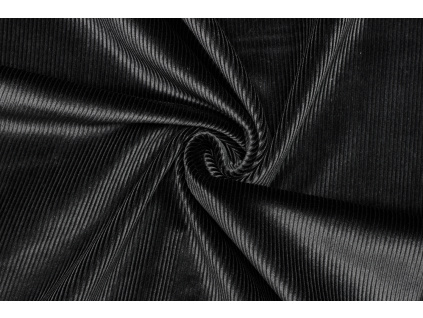 Bavlněný manšestr - Černá 2. Jakost