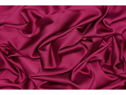 Saténové umělé hedvábí | Silky Armani - Tmavá telemagenta