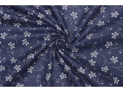 Bavlněné plátno - Krojový květinový vzor