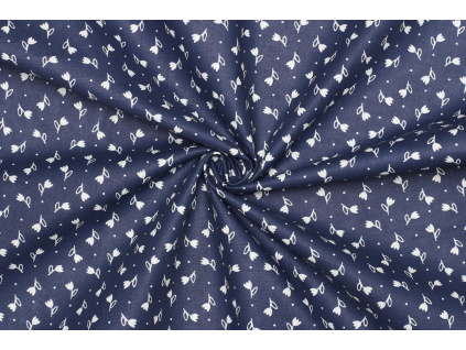 Bavlněné plátno - Krojový vzor tulipán