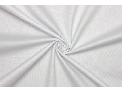 Bavlněný Kepr (twill) směsový elastický - Bílý
