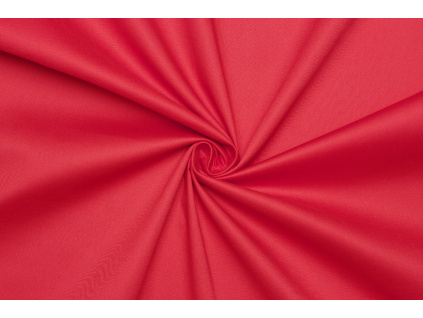 Popelín bavlněný elastický - Červená