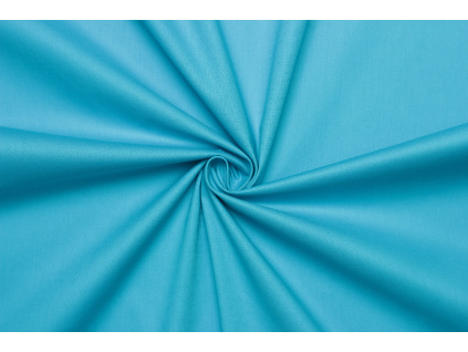 Popelín bavlněný elastický - Tyrkysová modrá