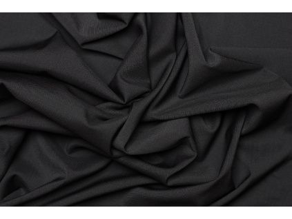 Lehká kostýmová vlna elastická - Černá