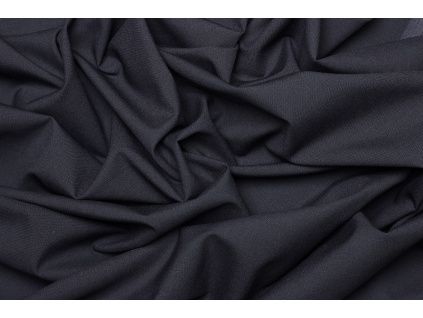 Kostýmová elastická směsová vlna - Temně modrá