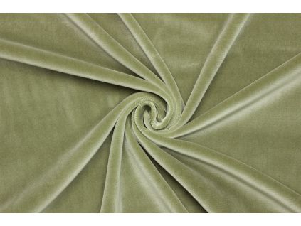 Samet bavlněný - Olivová zelená 2. Jakost
