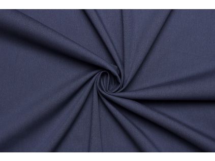 Popelín bavlněný elastický - Modrá navy
