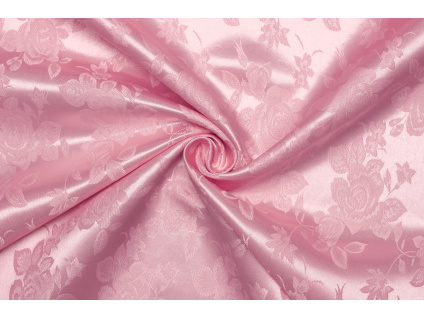 Brokát žakár - Růžový