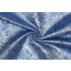 Brokát - Světle modrý se stříbrným vzorováním