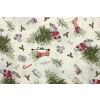 Bavlněné plátno - Vánoční vzor dárky