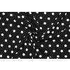 Šatová látka viskózová - Černá s puntíkem