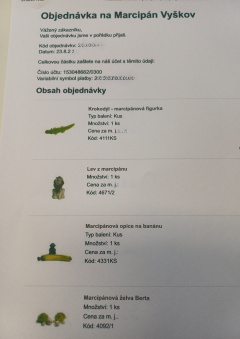 Soupis objednávky