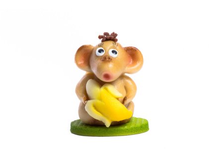 Opice s banánem - marcipánová figurka - baleno v sáčku
