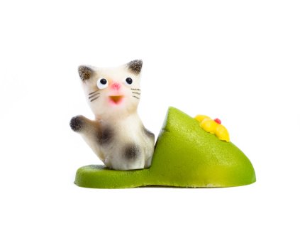 Marcipánové kotě v zelené botě