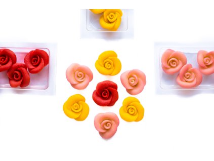 Růžová marcipánová růže