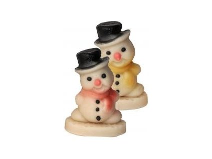 Sněhulák – 2 barvy/2 kusy - marcipánová figurka