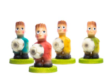 Malí fotbalisti z marcipánu, 4 barvy