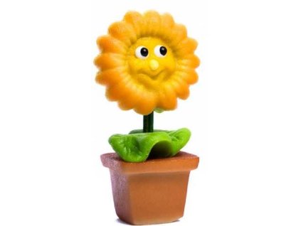 Oranžová gerbera z marcipánu