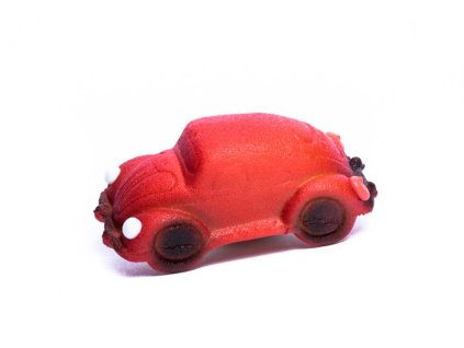 Auto "Brouk"; červené – baleno ve smršťovací folii - marcipánová figurka