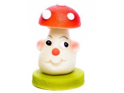 Muchomůrka s tečkami z marcipánu