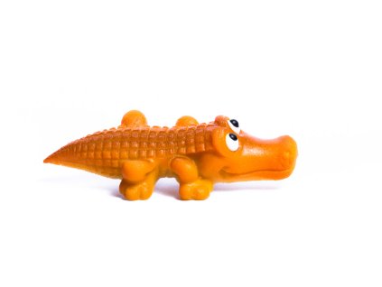 Oranžový krokodýl z marcipánu