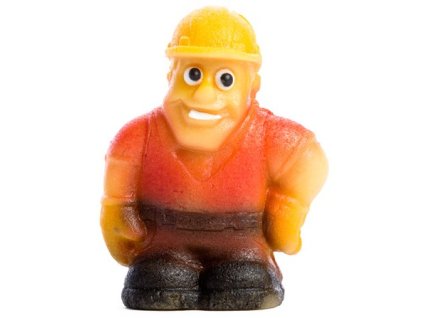 Montér v červeném tričku z marcipánu