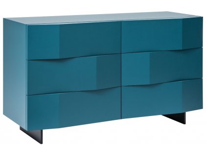 Petrol blue chest of drawers Marco Barotti Linea Diamond 120 x 45 cm