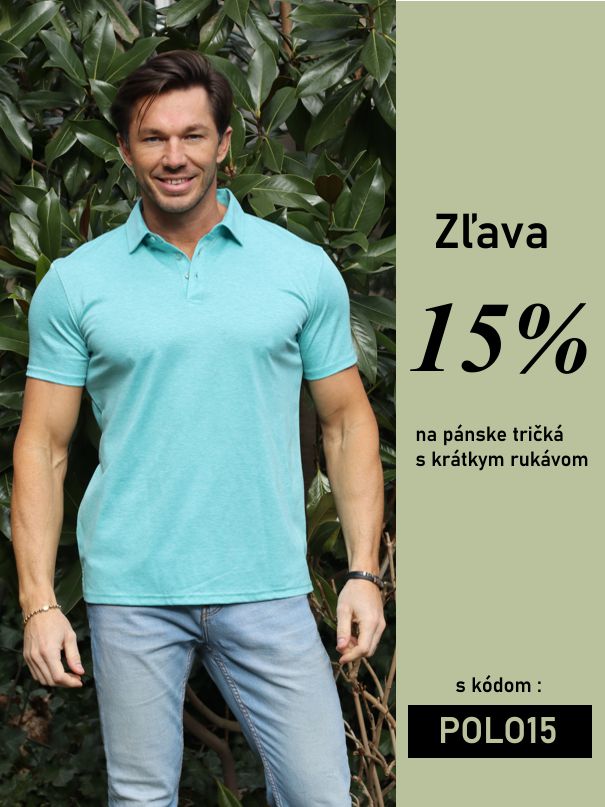 Zľava 15% na letné pánske tričká