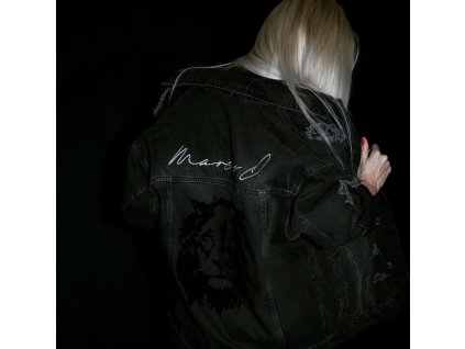 Oversize Denim Jacket Blck/Silver