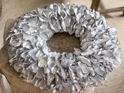 Věnec ze sušených plodů/ bílá