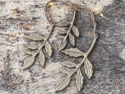 Vánoční ozdoba kovová zlatá