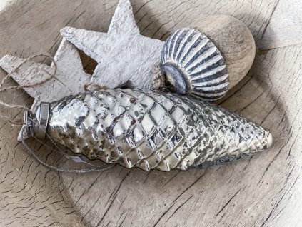 Vánoční ozdoba stříbrná